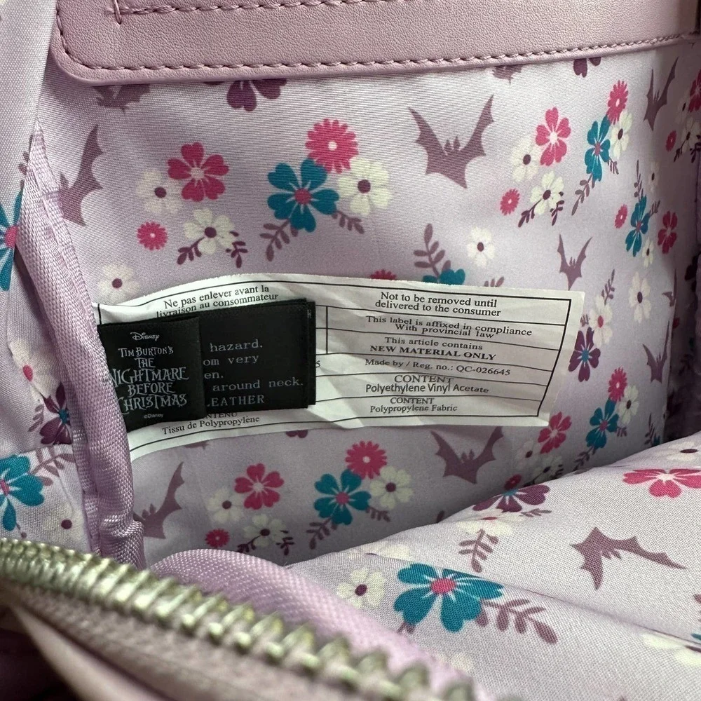 Disney Loungefly Jack Sally Nightmare Before Christmas Burton Backpack Purple